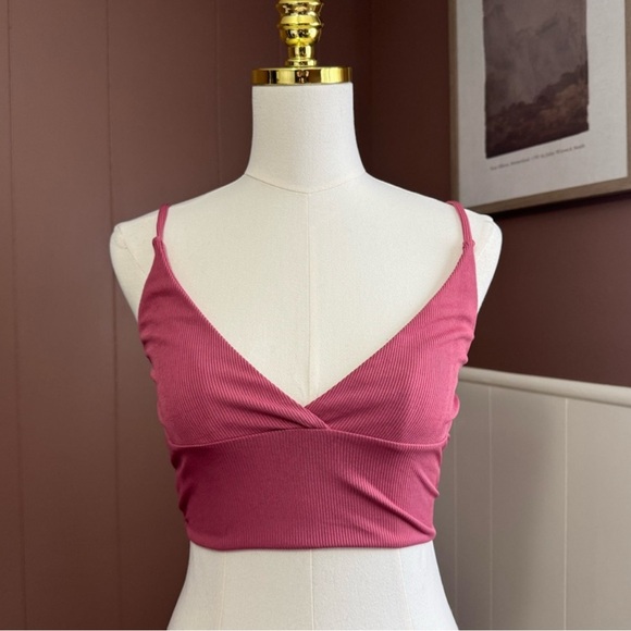Zaful Purple Fitted Crop Top with Wrap Design - Picture 2 of 9